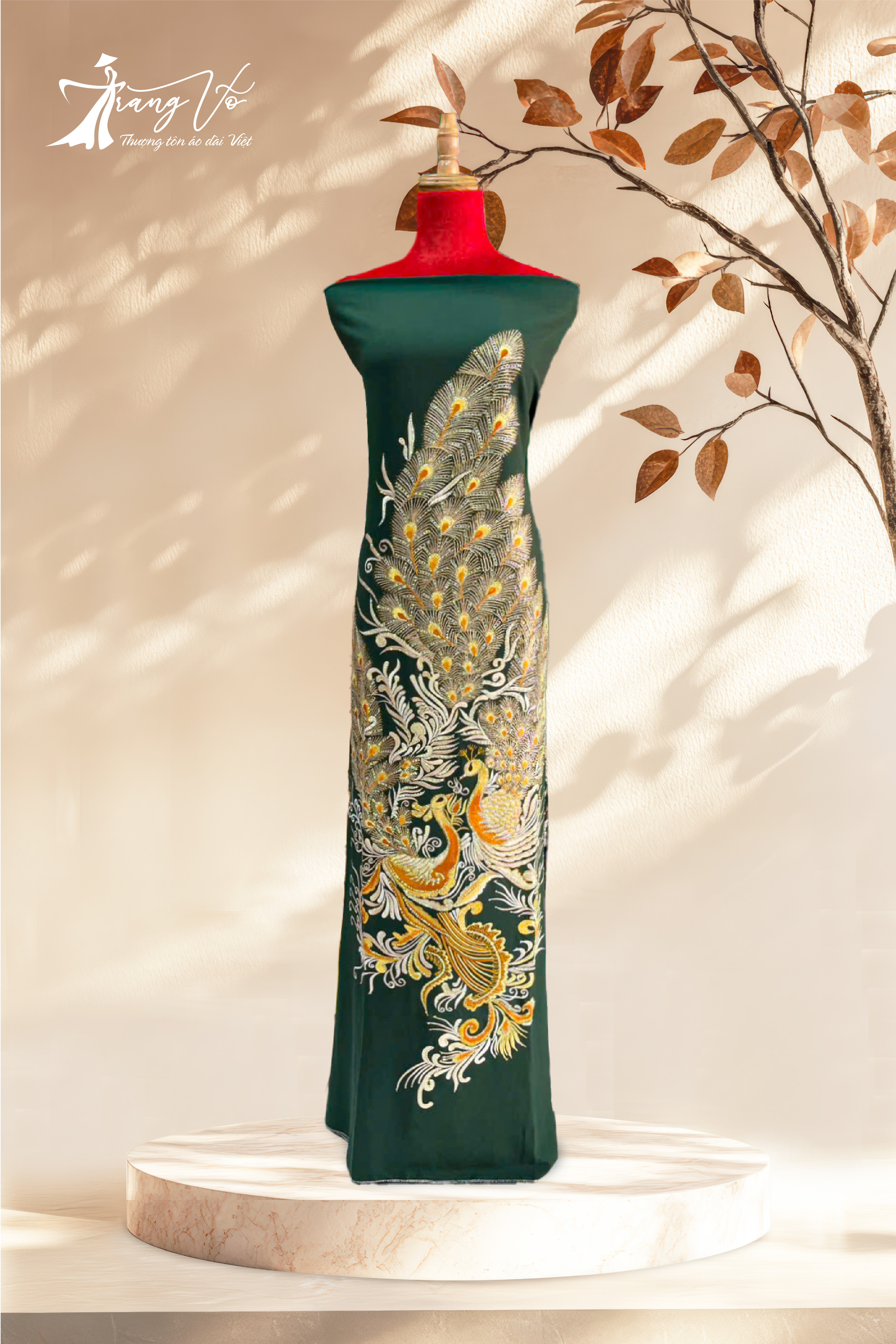 LEN Ý THÊU ÉP ĐÁ SWAROVSKI CAO CẤP #03112402